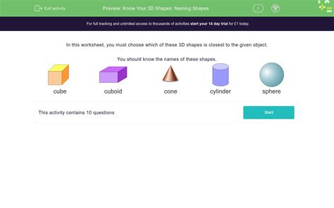 Know Your 3d Shapes Naming Shapes Worksheet Edplace