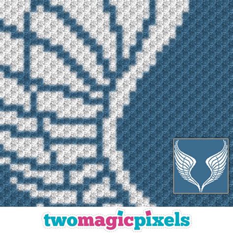 Tribal Wings Graph For Crochet C2c Mini C2c Sc Hdc Dc Etsy