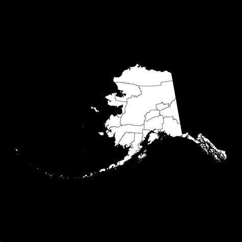 Alaska state map with boroughs. Vector illustration. 26604074 Vector
