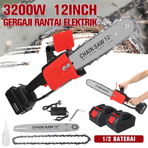 Jual Gergaji Tanpa Kabel 12 Inci Baterai Lithium Gergaji Listrik