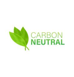 Carbon Neutral Logo Great Design For Any Purposes Vector Image