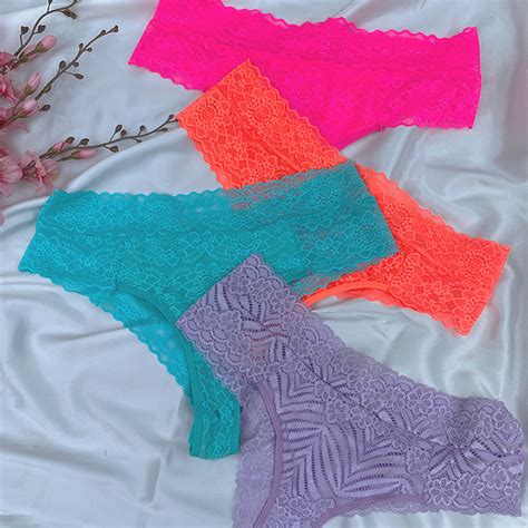 Kit Calcinha Plus Size Cintura Alta Renda E Fio Duplo Sexy Lingerie