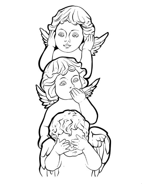 Angel Tattoo Cherub Stencils Noevil Wings Angel Demon Tattoo