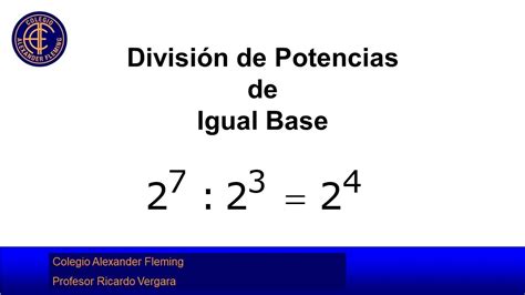 División De Potencias De Igual Base Youtube