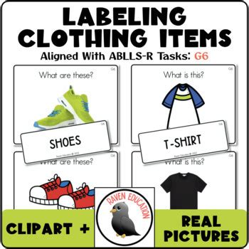 Labeling Clothing Items Aligned With Ablls R G By Raven Education