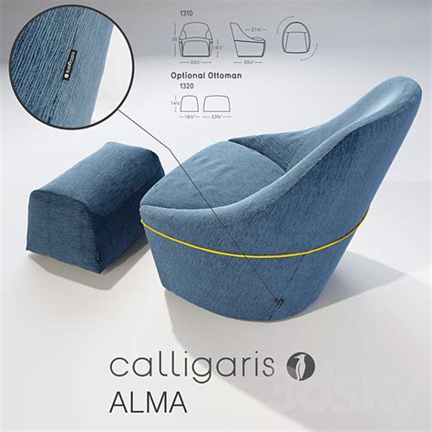 Calligaris Alma Arm Chair D Models