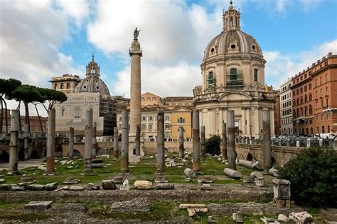 rome  forum  trajan column  photo  pixabay