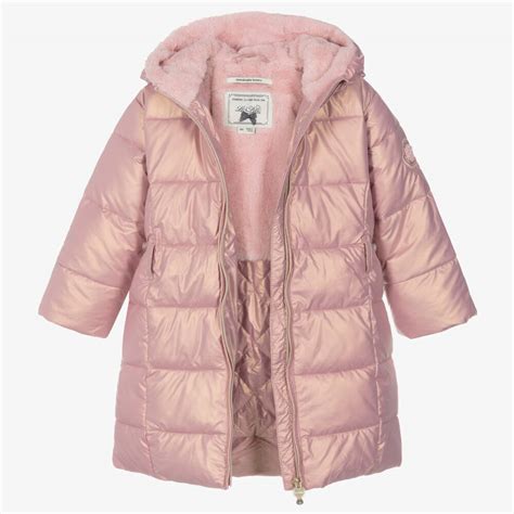 Le Chic - Girls Pink Iridescent Puffer Coat | Childrensalon Outlet