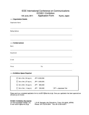 Fillable Online Icc2011 Ieee Icc Application Form IEEE ICC 2011