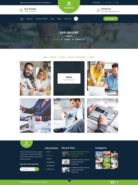 Insurance / Business PSD Template | Business insurance, Psd templates ...