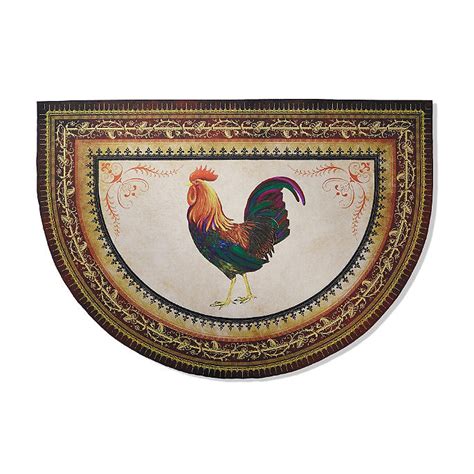 Victory Rooster Half-round Kitchen Mat | Frontgate