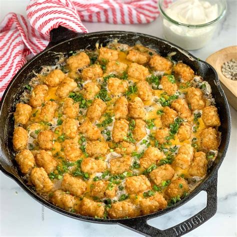 Easy Tater Tot Casserole With Green Beans The Feathered Nester