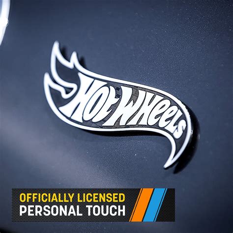 Pilot Automotive Hot 0004 Hot Wheels Silver Logo Carbon Fiber Aluminum Car Emblem 0 2 X 3 8 X