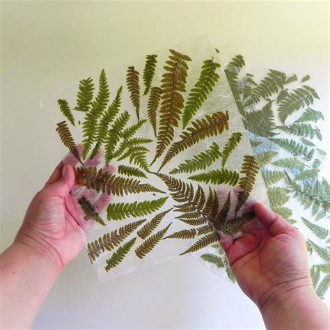 Handmade Paper With Fern Decorative Plant Paper Leaves Greenery