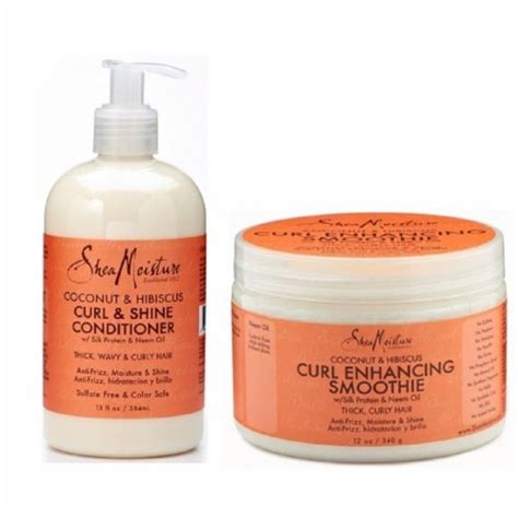 Shea Moisture 13 Oz Curl And Shine Conditioner And 12 Oz Curl Enhancing