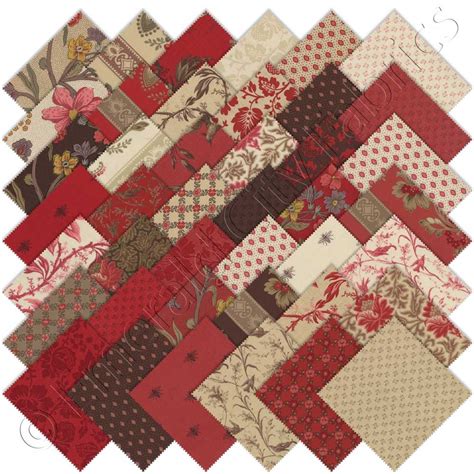 Moda French General Josephine Charm Pack Set Of 42 5 Inch 127cm