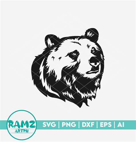 Bear SVG File Head Silhouette 1 Bear Svg, Papa Bear Svg, Baby Bear Svg ...