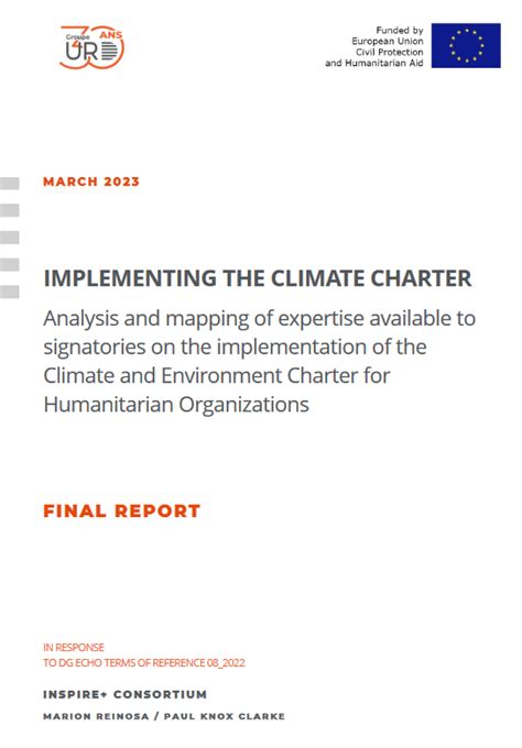 Implementing The Climate Charter Coordination Sud