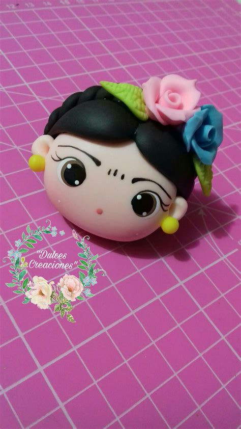 Frida Kahlo Llavero Pasta Flexible Porcelana Fría Biscuit Hecho por