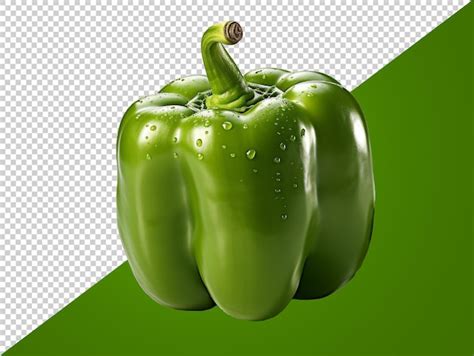 Pimenta Verde Fresca Fundo Transparente Psd Premium