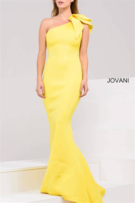 Jovani 32602 One Shoulder Fitted Long Scuba Sexy Gown