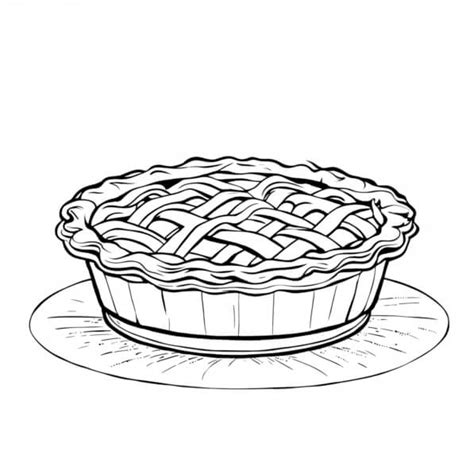 Télécharger Dessin De Tarte Aux Pommes Pour Les Pages De Coloriage Coloring Pages En Ligne