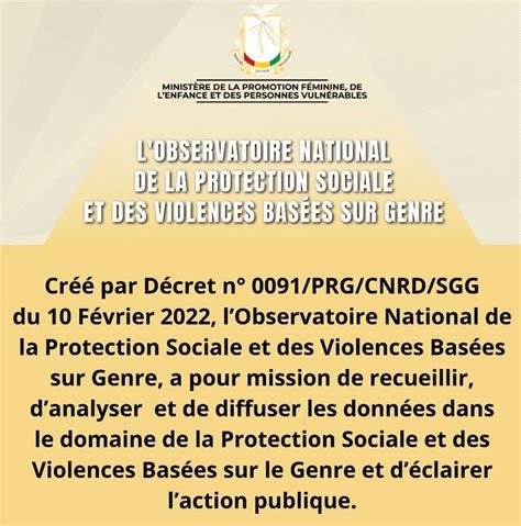 Observatoire National De Protection Sociale Et Des Violences Basées Sur