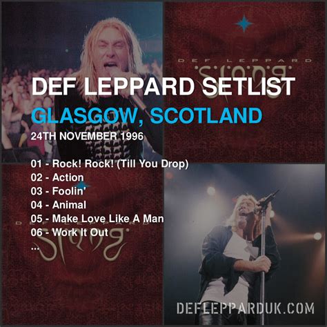 Def Leppard News On Twitter Defleppard Setlist For A Show In