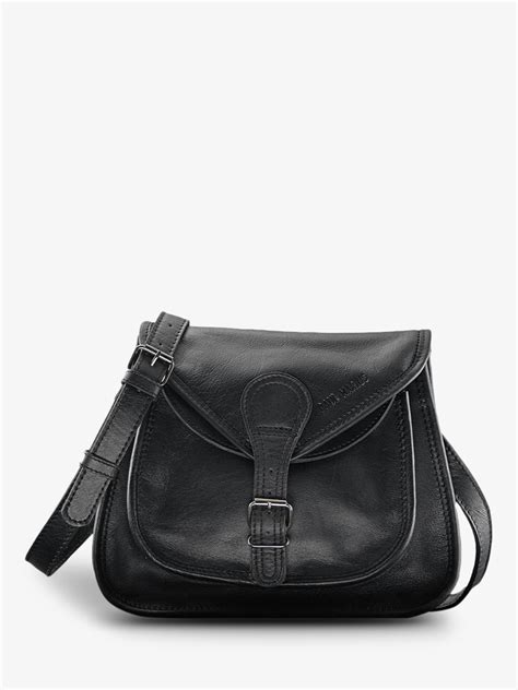 LaBesace Noir sac bandoulière cuir noir femme PAUL MARIUS