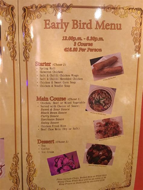 Menu At Ka Shing Chinese Restaurant Dublin