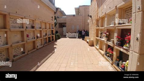 Above ground burial crypts in the Jewish Cemetery in Herzlia, Israel ...