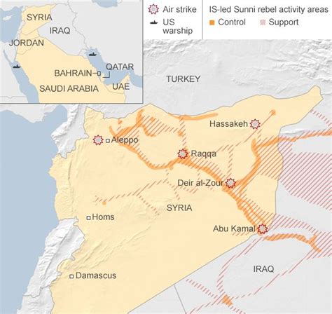 Syria Us Begins Air Strikes On Islamic State Targets Bbc News