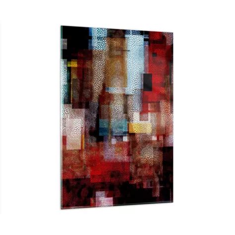 IMPRESSION SUR VERRE 80x120cm Tableaux Image Photo Abstraction Moderne