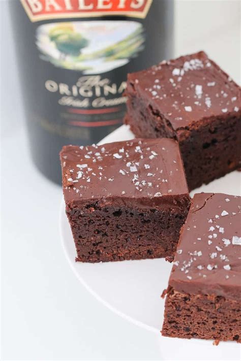 Boozy Baileys Brownies Recipe Rich Chocolate Brownies Recipe Valentine Desserts Baileys