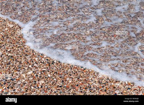 Small Pebble Wave Beach Summer Sea Background Stock Photo Alamy