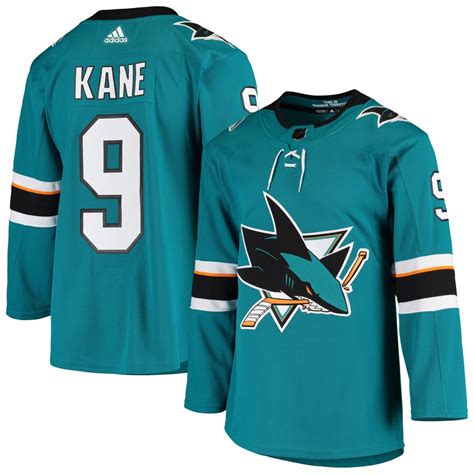 Men's San Jose Sharks Evander Kane adidas Teal Home Authentic Player Jersey