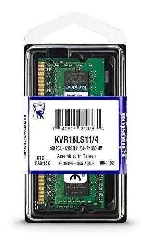 Memória RAM ValueRAM color verde 4GB 1 Kingston KVR16LS11 4 Memória