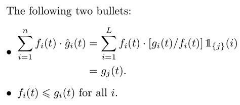 Math Mode How To Write An Aligned Equation With Itemize Centred