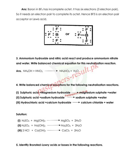 SOLUTION Chemistry Chapter Acid Base And Salt Important Questions