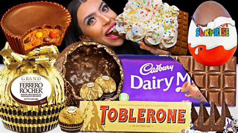 ASMR 5LB CADBURY CHOCOLATE BAR GIANT REESES CUP FERRERO ROCHER BALL