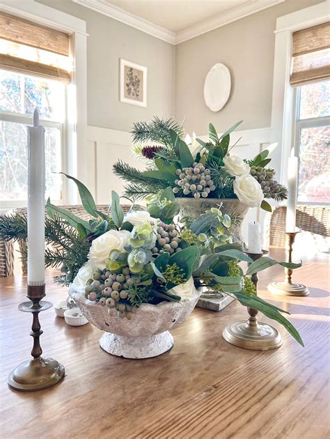 Winter Floral Arrangement Tutorial - Lavender Brook Home