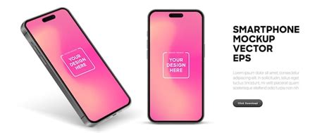 3D Smartphone Mockup in hoher Qualität isolierter Hintergrund für Show