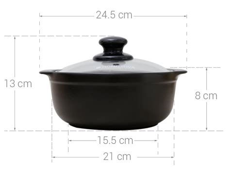 DONG HWA - SET: 1 Nồi đất Tucbeghi G-704 - 1.85L + 10 chén hoa văn rồng