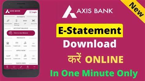 How To Download Axis Bank Account Statement From Axis Mobile Application In 2022 E Statement