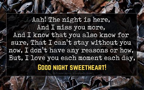 Good Night Poems For Her With Beautiful Good Night Images