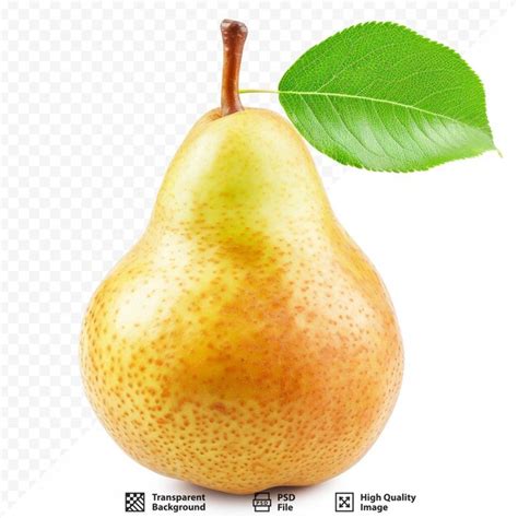 Premium PSD Pear Isolated On White With Clipping Path Fresh Natural