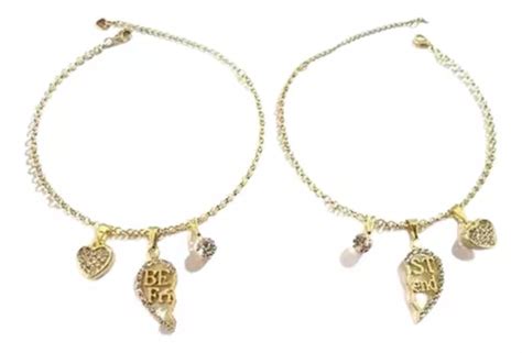 Pulseiras Amizade Best Friends Folheado A Ouro K Mercadolivre