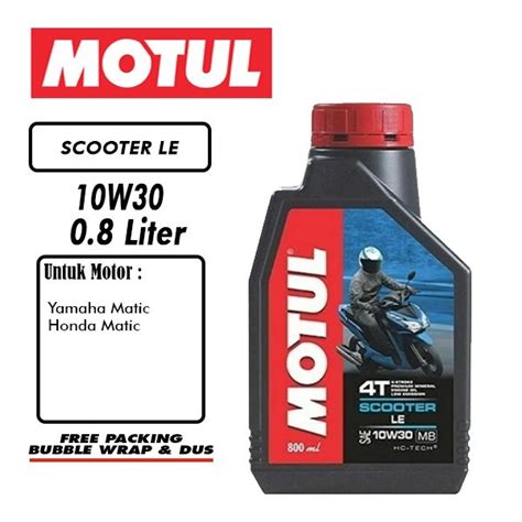 Jual Oli MOTUL SCOOTER LE 10W30 0 8L 4T API SL JASO MB Oli Motor Matic