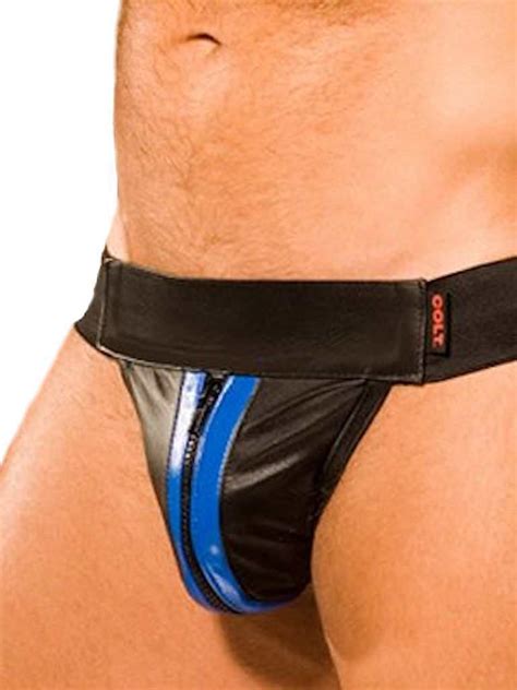 Colt Studio Group Jock Strap Slip Sospensorio Tanga Nero Blu Intimo