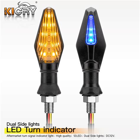 Kicry Motorcycle Amber Turn Signal Lights Motor Turn Signal Indicators